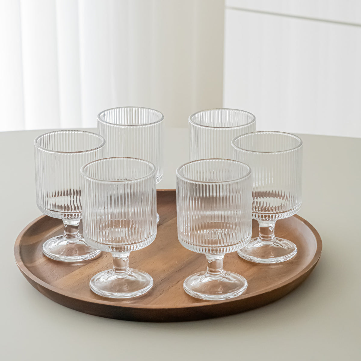 VERRE A PIED RIPPLE TOWER | 220 ML | 6 PIECES