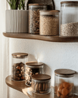 SET DE BOCAUX DE CONSERVATION ACACIA STRIPE | 16 PIECES