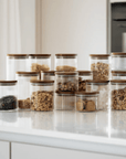 SET DE BOCAUX DE CONSERVATION ACACIA STRIPE | 16 PIECES