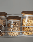 SET DE BOCAUX DE CONSERVATION ACACIA STRIPE | 16 PIECES