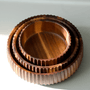 ENSEMBLE DE 3 SALADIER EN BOIS D'ACACIA | 15CM | 19CM | 22CM