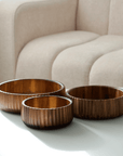 ENSEMBLE DE 3 SALADIER EN BOIS D'ACACIA | 15CM | 19CM | 22CM