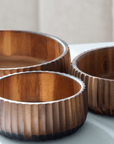 ENSEMBLE DE 3 SALADIER EN BOIS D'ACACIA | 15CM | 19CM | 22CM