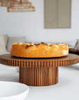 PLAT A TARTE A RAYURES EN BOIS D'ACACIA | 30CM