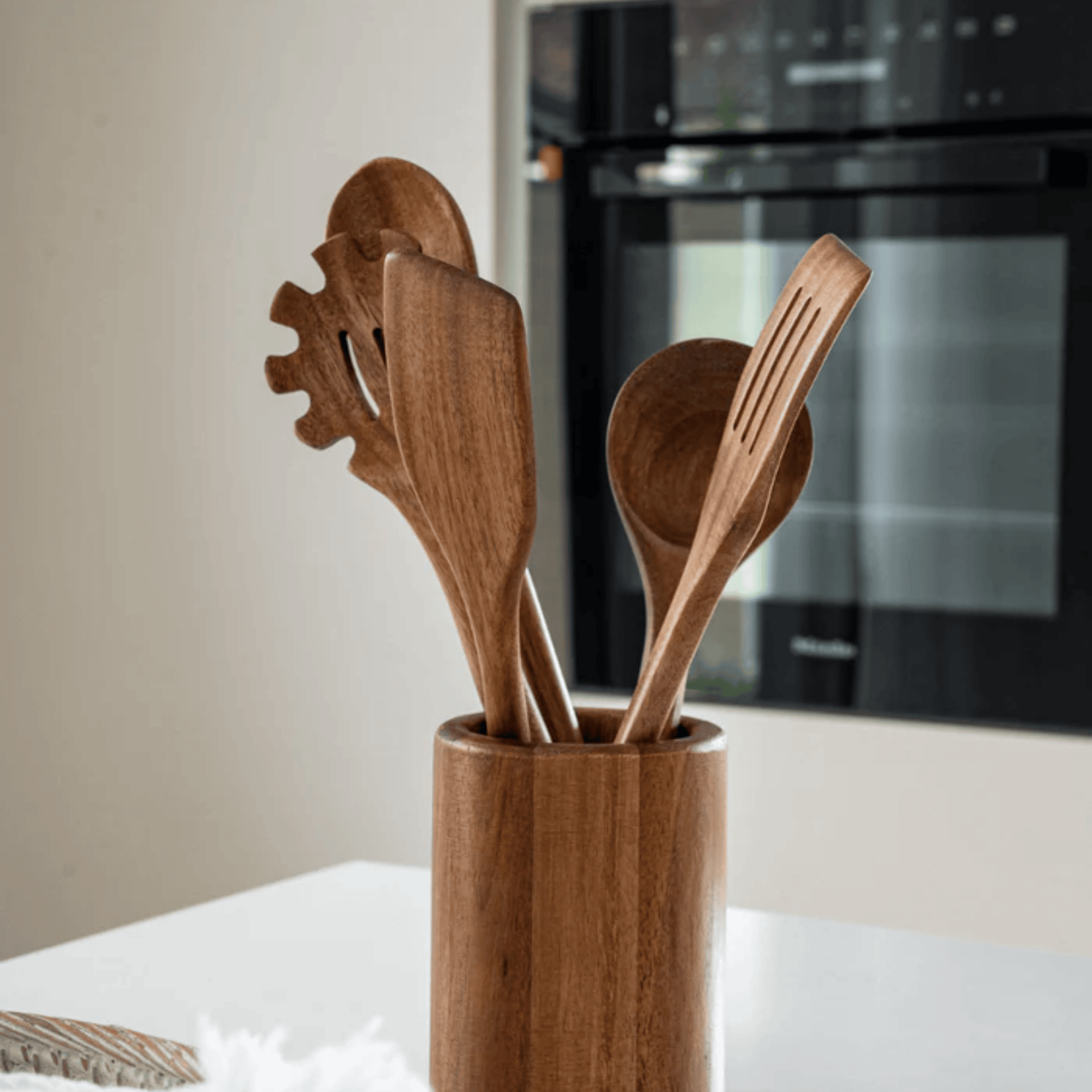 SET D'USTENSILES EN BOIS D'ACACIA | 6 PIECES