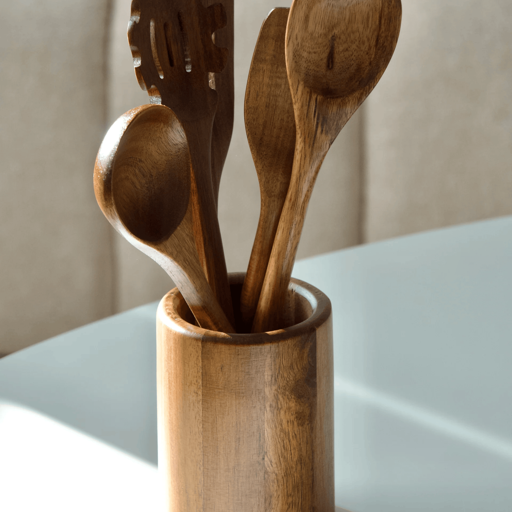 SET D'USTENSILES EN BOIS D'ACACIA | 6 PIECES