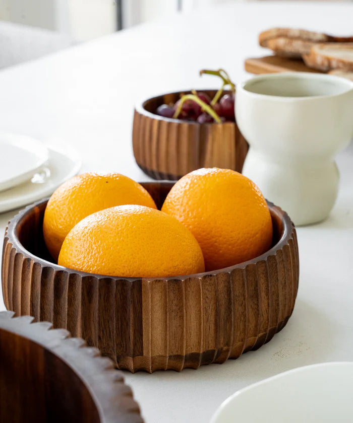 ENSEMBLE DE 3 SALADIER EN BOIS D'ACACIA 15CM / 19CM  / 22CM