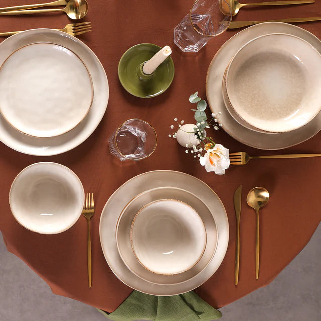 KARACA EARTH COLLECTION ARIA BEIGE 55 PIECES 12 PERSONNES - ALINDA HOME