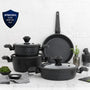 KARACA BIO DIAMOND BATTERIE DE CUISINE NOIR 7 PIECES - ALINDA HOME 