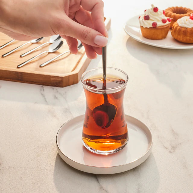 KARACA LOT DE 6 CUILLERE A CAFE BOREAS SILVER - ALINDA HOME