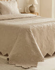 KARACA ENSEMBLE DE COUVRE LIT CAMILLE BEIGE 230x240cm