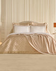 KARACA ENSEMBLE DE PARURE DE LIT BRIDE COLL CARINA GOLD 8 PIECES