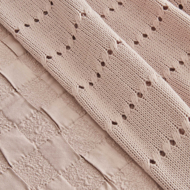 KARACA ENSEMBLE DE PARURE DE LIT BRIDE COLL CARINA ROSE PASTEL 8 PCES