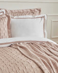 KARACA ENSEMBLE DE PARURE DE LIT BRIDE COLL CARINA ROSE PASTEL 8 PCES