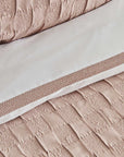 KARACA ENSEMBLE DE PARURE DE LIT BRIDE COLL CARINA ROSE PASTEL 8 PCES