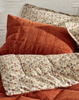 KARACA ENSEMBLE DE COUVRE LIT CELINA TERRA COTA