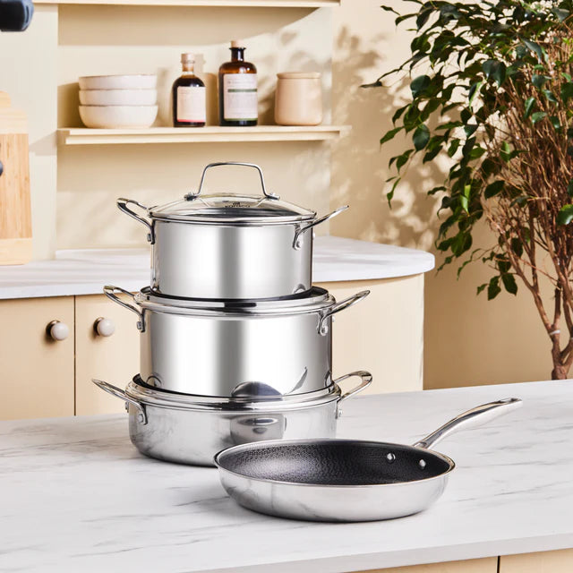 KARACA BATTERIE DE CUISINE CERAMICA STEEL 3PLY 7 PIECES - ALINDA HOME 