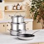 KARACA BATTERIE DE CUISINE CERAMICA STEEL 3PLY 7 PIECES - ALINDA HOME 