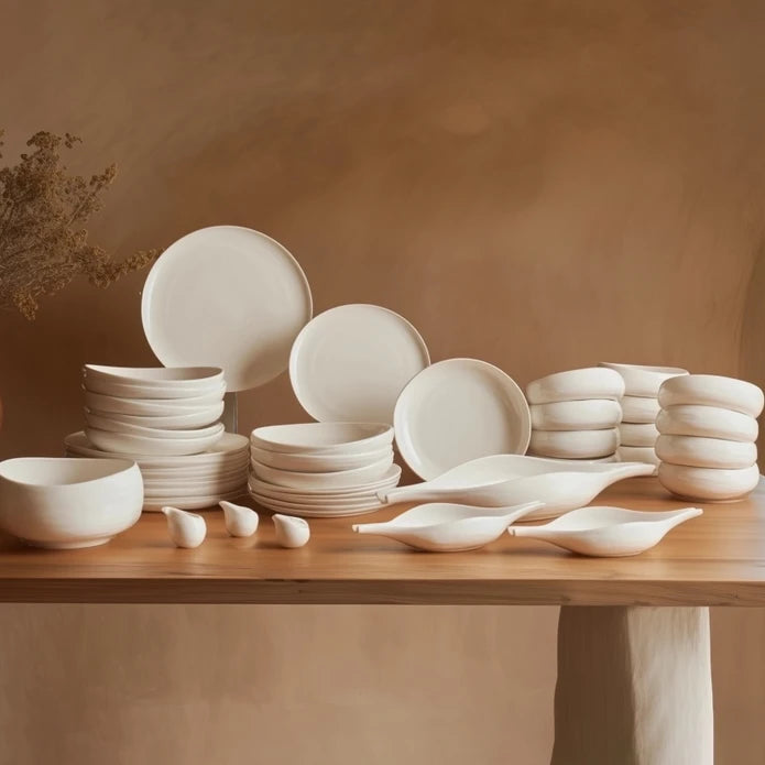 KARACA EARTH COLLECTION SERVICE DE TABLE CLAY 55 PIECES 12 PERSONNES - ALINDA HOME