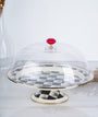 ACAR CLOCHE A GATEAU EN EMAIL DAMIER