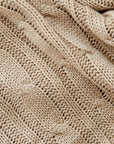 KARACA COUVERTURE EN TRICOT DARK BEIGE