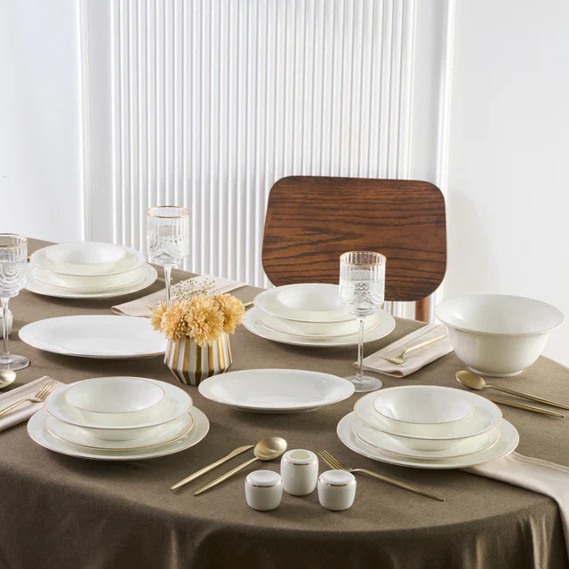 KARACA FINE PEARL SERVICE DE TABLE NEW FAME GOLD 12 PERS. 58 PIECES - ALINDA HOME 