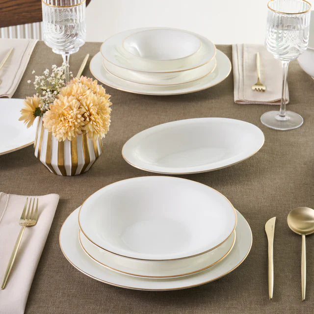 KARACA FINE PEARL SERVICE DE TABLE NEW FAME GOLD 12 PERS. 58 PIECES - ALINDA HOME 