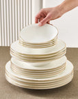 KARACA FINE PEARL SERVICE DE TABLE NEW FAME GOLD 12 PERS. 58 PIECES - ALINDA HOME 
