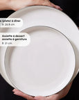 KARACA SERVICE DE TABLE FAVARO PLATIN 12 PERSONNES 56 PIECES