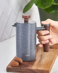 KARACA DOUBLE WALL GREY MARBLE FRENCH PRESS 350ML