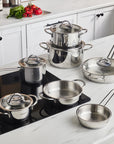 KARACA BATTERIE DE CUISINE ADA EN ACIER INOXYDABLE V2 12 PIECES