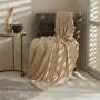 KARACA COUVERTURE POLAIRE LEAVES ECRU 130X150CM
