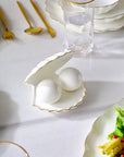 KARACA SERVICE DE TABLE FINE PEARL EXTRA SHELL GOLD | 55 PIECES | 12 PERSONNES