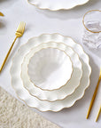 KARACA SERVICE DE TABLE FINE PEARL EXTRA SHELL GOLD | 55 PIECES | 12 PERSONNES