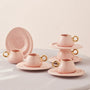KARACA SERVICE A CAFE KREMA ROSE 90ML | 12 PIECES | 6PERSONNES