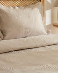 KARACA ENSEMBLE DE COUVRE LIT LEAF BEIGE 230X240CM