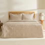 KARACA ENSEMBLE DE COUVRE LIT LEAF BEIGE 230X240CM