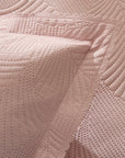KARACA ENSEMBLE DE COUVRE LIT LEAF ROSE PASTEL 230X240CM