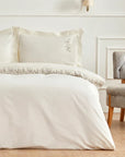 KARACA PARURE DE HOUSSE DE COUETTE MAISA BEIGE 200X220CM - ALINDA HOME 