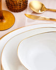 KARACA SERVICE DE TABLE STREAMLINE MIDDLE GOLD 56 PIECES