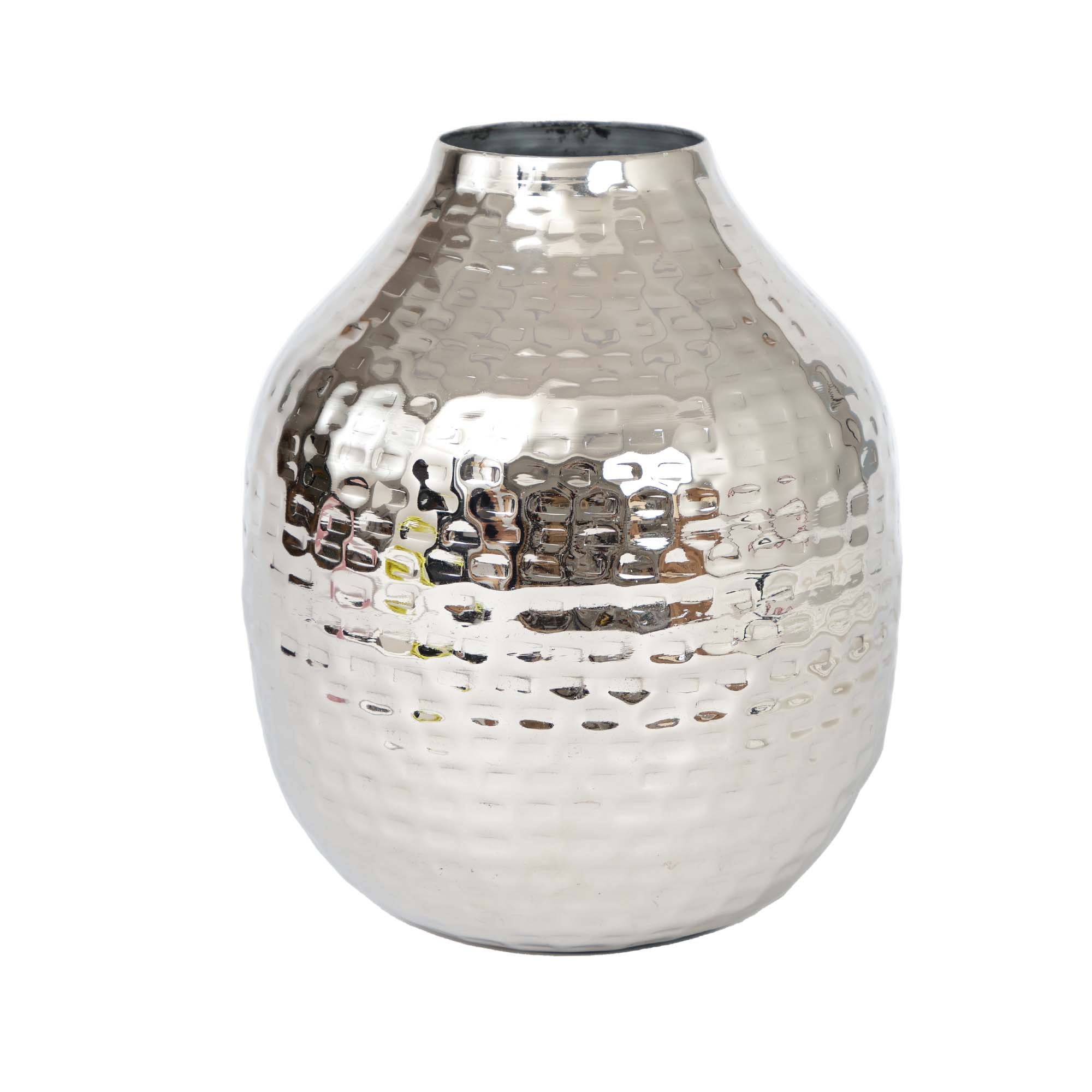 vase coloris argent model morocan marque karaca - alinda home