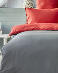 NAUTICA HOUSSE DE COUETTE PRUVA ROUGE ANTRHACITE 200X220CM