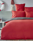 NAUTICA HOUSSE DE COUETTE PRUVA ROUGE ANTRHACITE 200X220CM