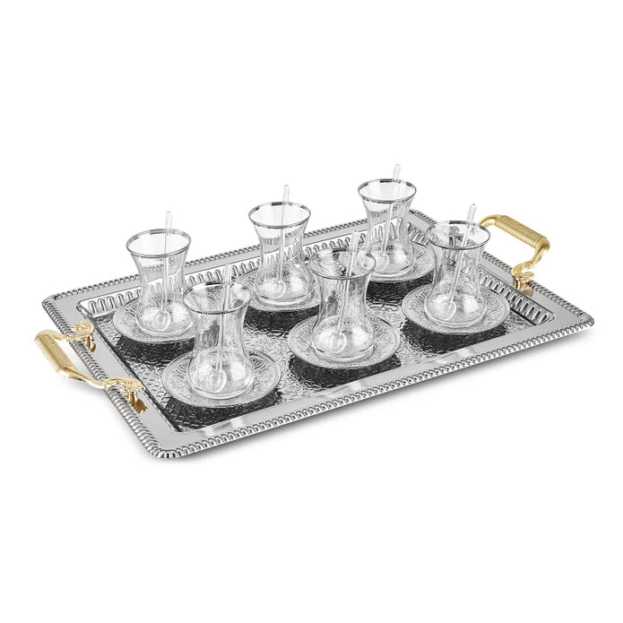 KARACA ENSEMBLE DE SERVICE A THE ET PLATEAU NEHIR 19 PIECES - ALINDA HOME 