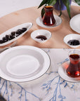 KARACA FINE PEARL SERVICE A BRUNCH NEW FAME PLATIN 6 PERS. 26 PIECES - ALINDA HOME 
