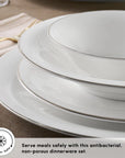 KARACA FINE PEARL SERVICE DE TABLE NEW FAME PLATIN 12 PERS. 58 PIECES - ALINDA HOME 