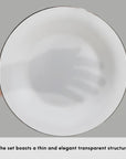KARACA FINE PEARL SERVICE DE TABLE NEW FAME PLATIN 12 PERS. 58 PIECES - ALINDA HOME 
