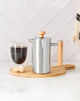 KARACA DOUBLE WALL STAINLESS STEEL OAK FRENCH PRESS 350ML