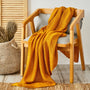 KARACA COUVERTURE EN TRICOT OCRE