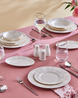 KARACA SERVICE DE TABLE BONE NEW OLIO 53 PIECES 12 PERSONNES - ALINDA HOME